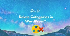 Delete Category In WP