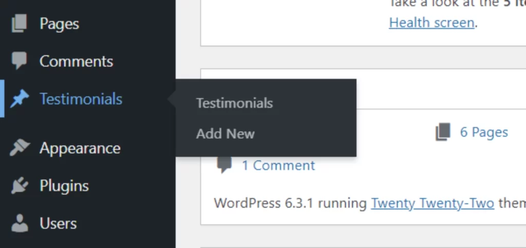 Custom Post Type in the WordPress Backend