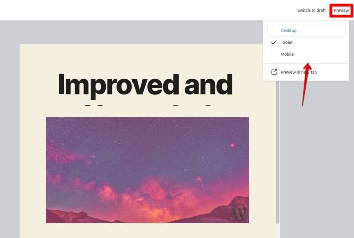 Preview in Different Devices